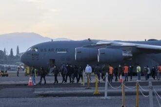 US Immigration; US military aircraft carrying illegal Indian immigrants at the Shri Guru Ramdas Ji international Airport